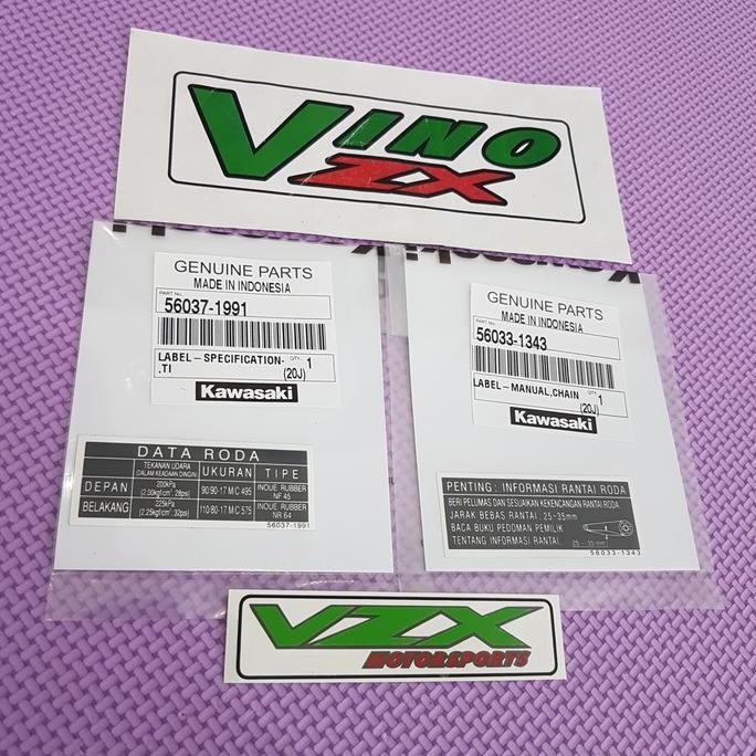 Stiker Sticker Detail Data Ban Roda Rantai Ninja RR 150 KRR ORIGINAL