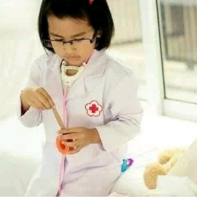 Ready baju dokter anak kostum dokter kostum anak jas dokter putih sneli anak kostum karnaval baju pr