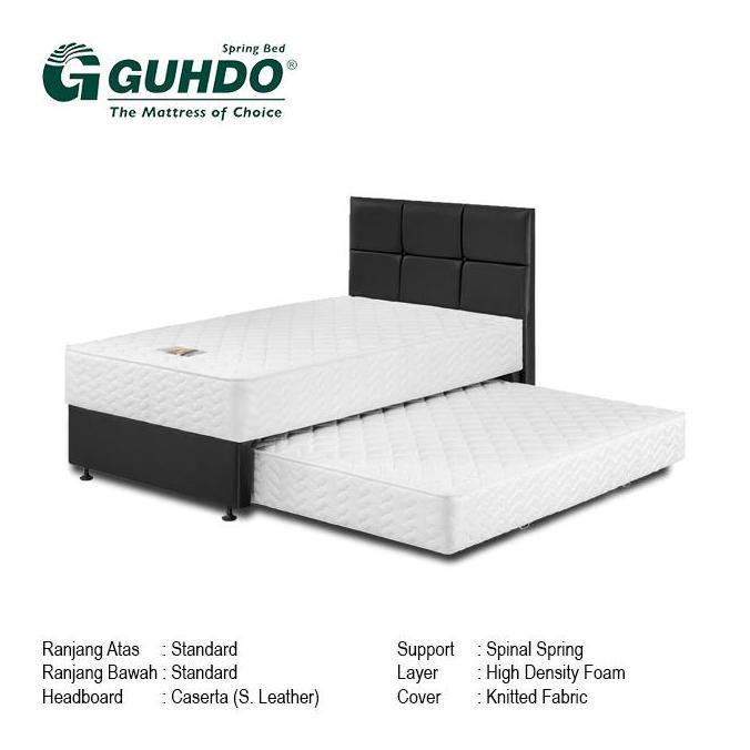 // GUHDO SPRING BED 2IN1 STANDARD 90 100 120 140 160 180X200 HB CASERTA FULL SET - KASUR SPRINGBED S