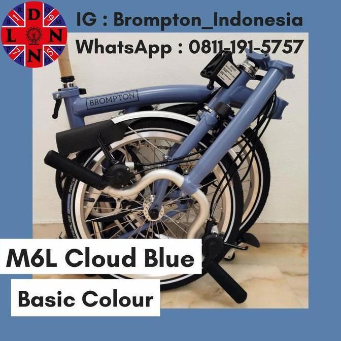 Terlaris Sepeda Lipat Brompton S6L S6R M6L M6R H6L H6R Cloud Blue - 6 Speed