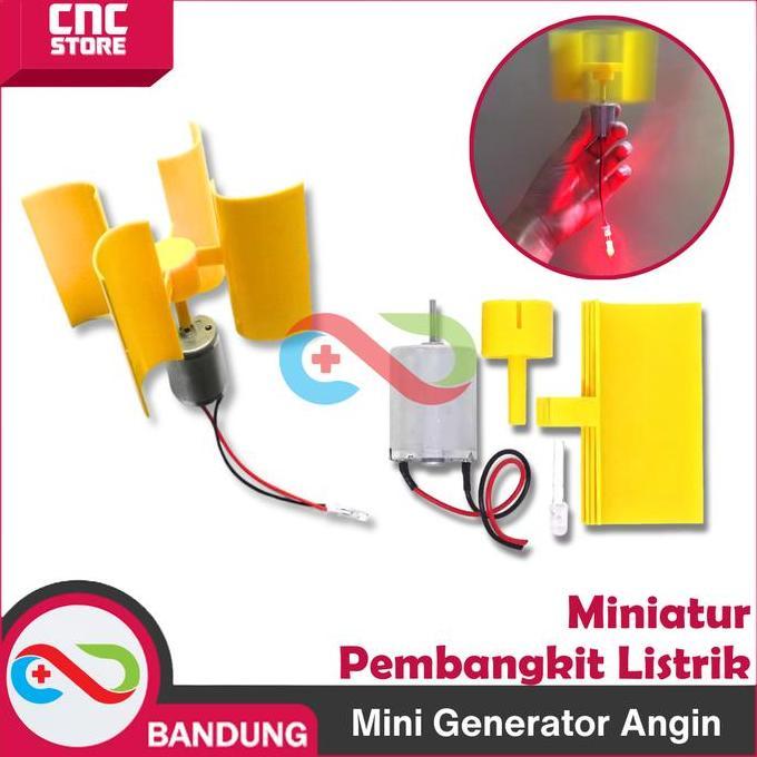 SPORTOV MINIATUR PEMBANGKIT LISTRIK TENAGA ANGIN DIY SENSOR KECEPATAN ANGIN UP TO 5V
