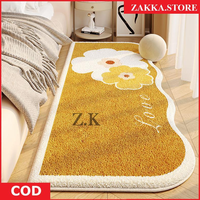 Karpet Bulu Lembut Estetik Karpet Kamar Tidur Minimalis & Cozy | ZAKKA