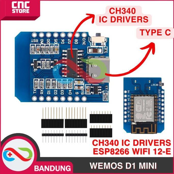 SPORTOV WEMOS D1 MINI ESP8266 TYPE-C 4MB LUA WIFI IOT INTERNET MCU MINI ESP8266 TYPE-C