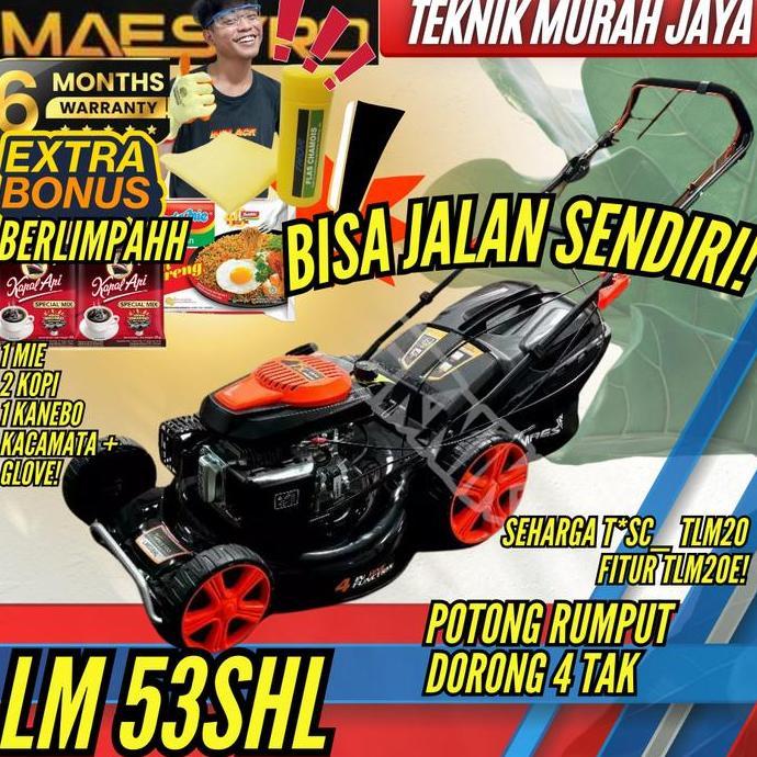 Terlaris Mesin Potong Rumput Dorong Tasco Tlm 20 Lawn Mower Alat 5 Hp Tlm20