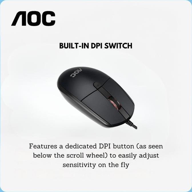 Mouse AOC MS130 MS-130 Wired Optical Office Original