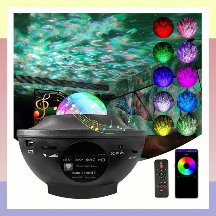 Termurah / Hot Sale Proyektor Lampu Dengan Speaker Langit Malam Bintang 2In1 Galaxy Nebula Lamp Star