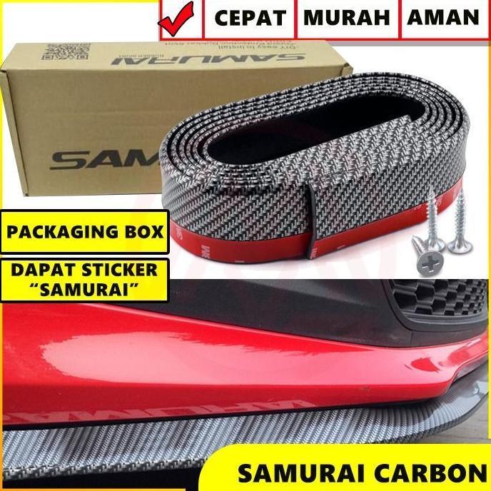 Lips Bumper Samurai HITAM CARBON mobil ceper Duck Tail Samurai Lip protector List Bumper bodykit ext