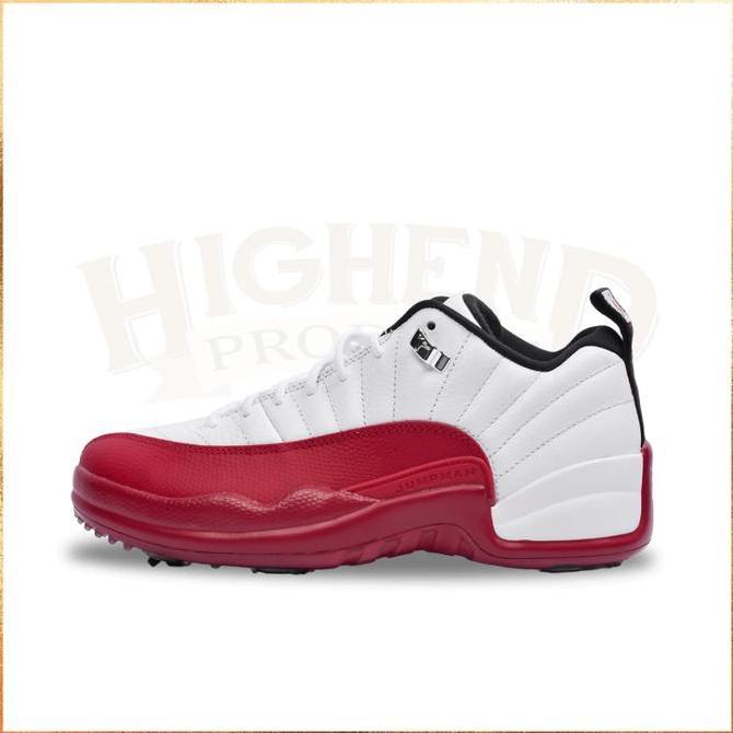 Sepatu Golf Air Jordan 12 Low Golf Cherry 100% Original Dh4120-161