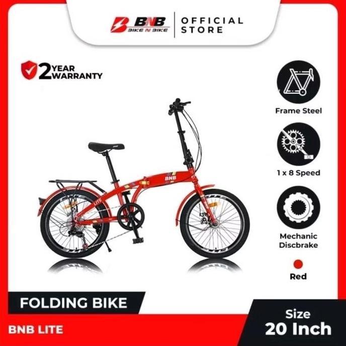 Terlaris Sepeda Seli Lipat Folding Ukuran 20 Inch Bike N Bike Bnb Lite