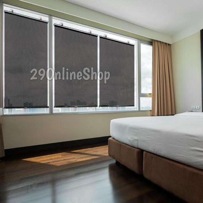 2KANG_RESI89 - HORDENG TIRAI JENDELA GULUNG TEMPEL SUCTION CUP KACA PELINDUNG PANAS ROLL GORDEN KAMA