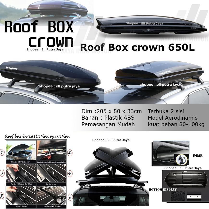 Roof Box Roofbox Bagasi Atas Mobil Glossy Slim