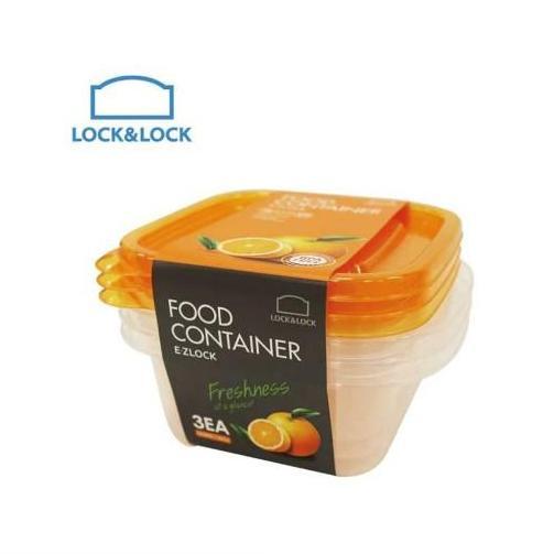 LocknLock Kotak Makan E.Z Lock Orange Set 3PCS Terlaris