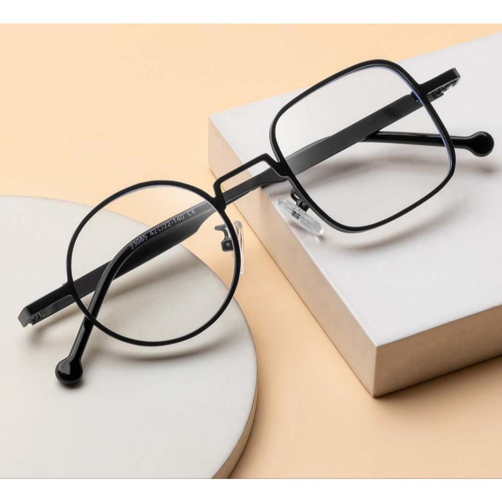 Kacamata Unik Bulat Kotak Anti Radiasi Photocromic Bluecromic Kacamata Minus Anti Blueray Kacamata A