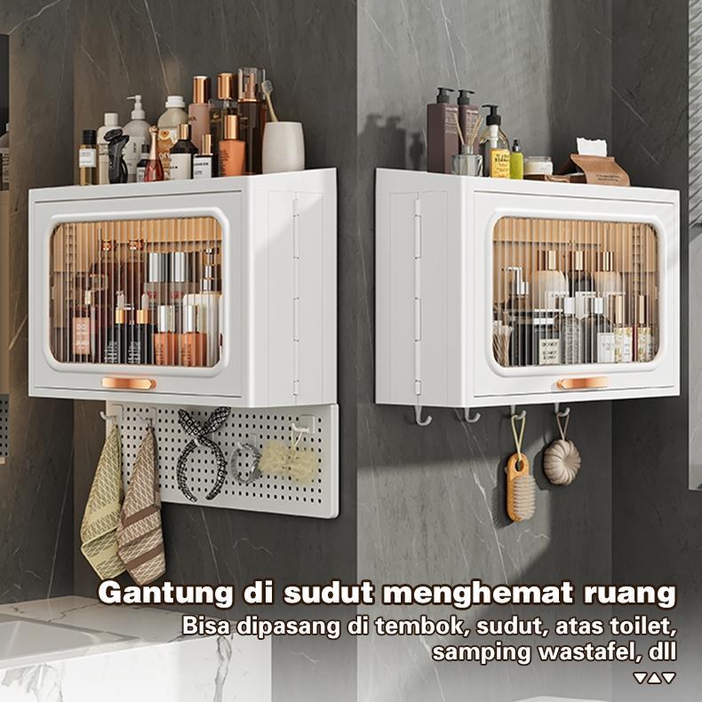 NEW HOMSAURA LEMARI PLASTIK KAMAR MANDI DINDING AESTHETIC RAK PLASTIK KAMAR MANDI RAK KAMAR MANDI