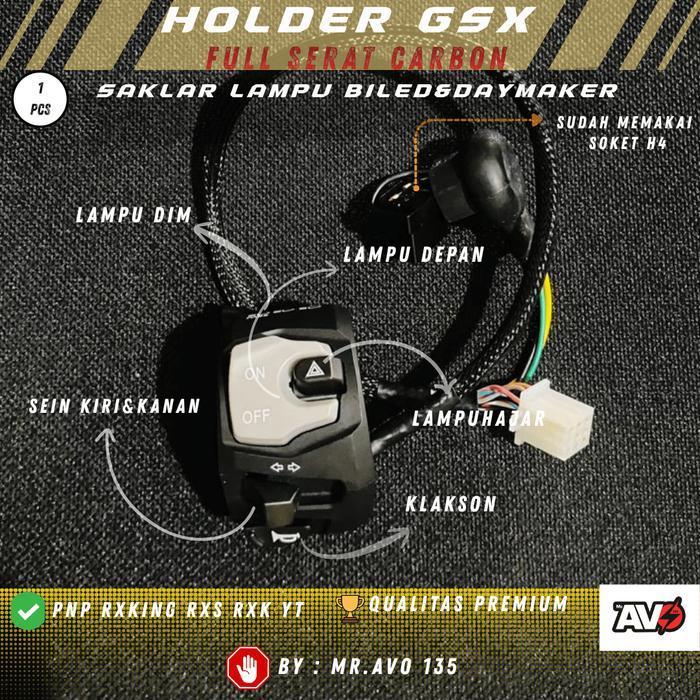 Saklar Kiri Gsx Pnp Rx King Lampu Billed Daymaker Custom By Mr Avo Saklar Kiri Rx King Billed Holder