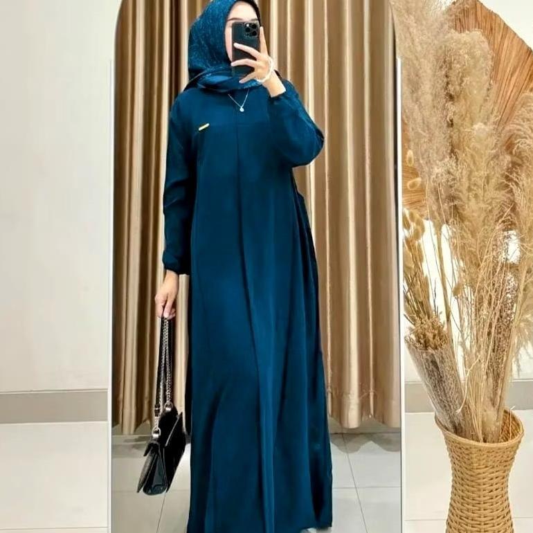murah gamis wanita abaya model simple elegan
