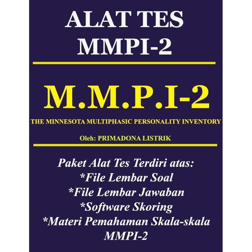 ALAT TES PSIKOLOGI PSIKOTES MMPI2 MMPI 2 MMPI-2 MMPI VERSI 2 ORIGINAL DAN TERPERCAYA
