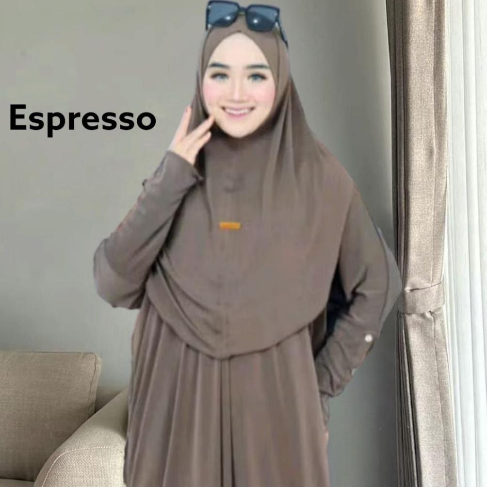 TERBARU Gamis Polos Abaya Inara Set Gamis Polos Free Hijab Bahan Jersey Premium Gamis Tebal Jumbo 20