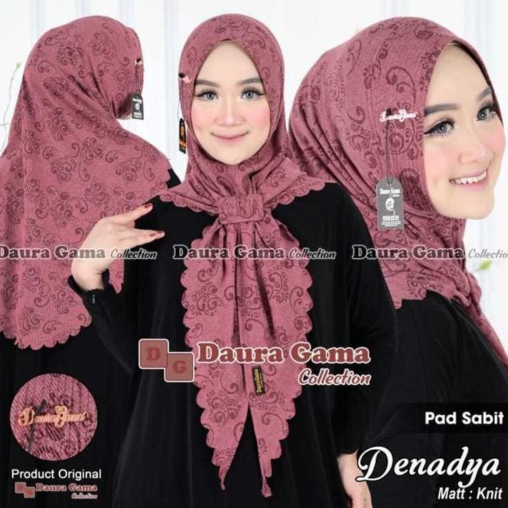 FAVORIT Viral - DENADYA Hijab Segitiga Instan Daily - Segitiga Gesper Jersey Ori By Daura Gama