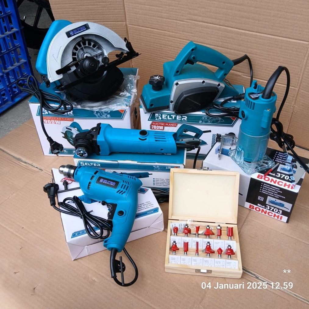 DISKON PROMO PAKET TUKANG KAYU MODEL MAKITA MESIN SERUT PLANNER + MESIN CIRCULAR SAW + MESIN PROFIL 