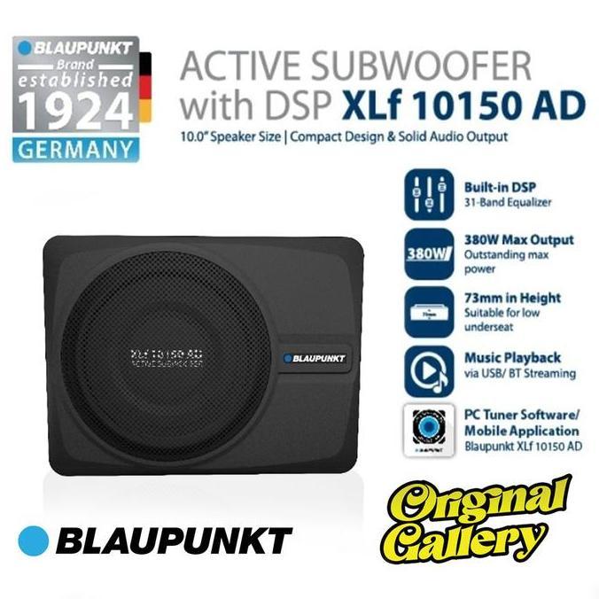 Blaupunkt Subwoofer Kolong Aktif XLF 10150AD 10in DSP Subwoofer aktif