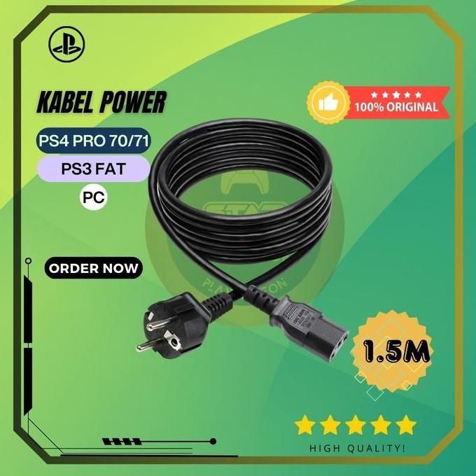 Kabel Power PS4 Pro Kabel Power original Ps4 Pro PS3 Fat