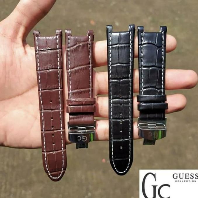 Strap Kulit Jam Tangan GC GUESS 22MM LEATHER STRAP GC GUES PREMIUM murah