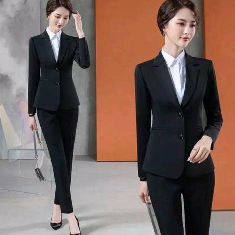 DI106 >> Setelan Blezer celana atau rok Muslim Wanita setelan blazer formal wanita setelan blazer ro