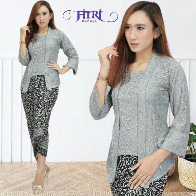 DE129 >> Setelan Kebaya Kutubaru Brokat Modern Elegan Dress Baju Wanita Dewasa Kondangan Wisuda Pest