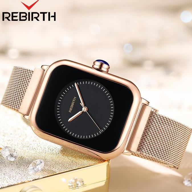 DY77 - REBIRTH Jam Tangan Wanita Mode Bisnis Display Kuarsa Jam Wanita Tali Jala Tahan Air Jam Tanga