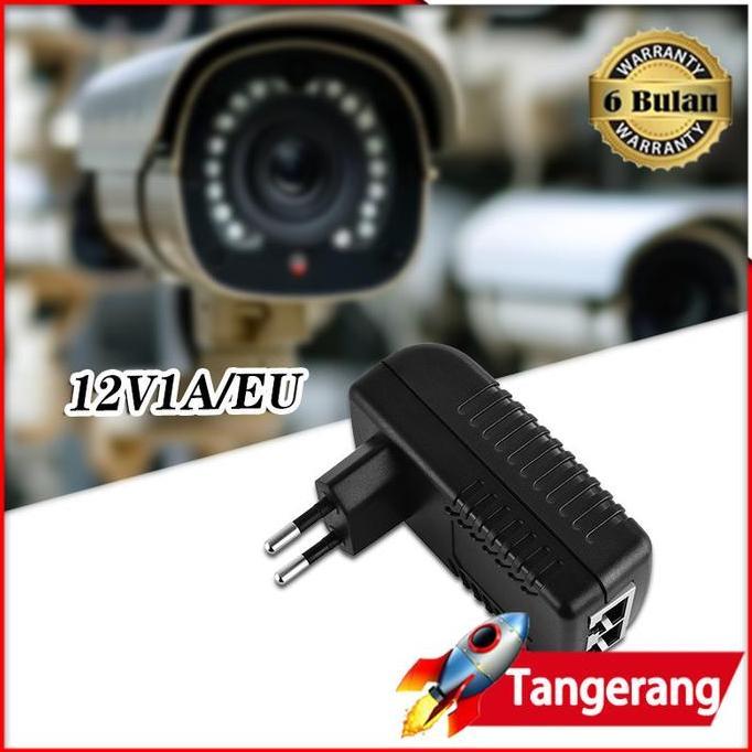 POZLAV Adaptor POE LAN Injector DC 12V 1A 2A EU Plug Untuk Htb Netlink Totolink Tplink Media Convert