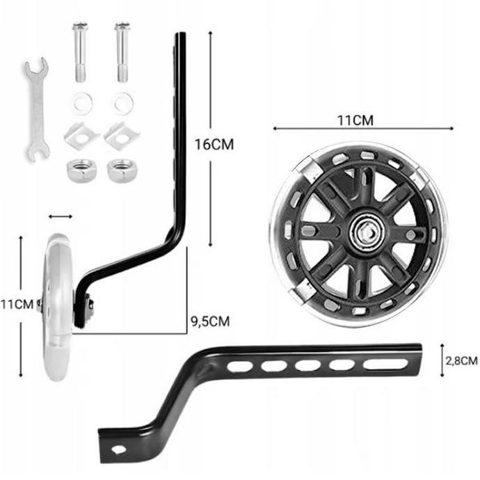 GEGEZY 2pcs/Set Roda Bantu Sepeda Anak 12 Kuat Roda Sepeda Anak Samping  Universal Roda Tambahan Sep