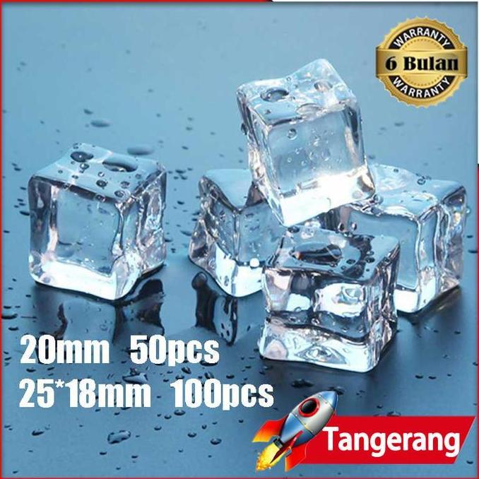 TOKOKUSHOP Es Batu Palsu Fake Ice Cube 50Pcs Cube/100Pcs Crystal