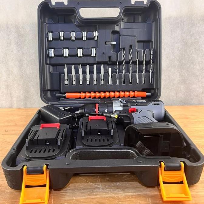 Bor cordless 36v 10mm HUJIA type 1036 mesin bor baterai impact drill