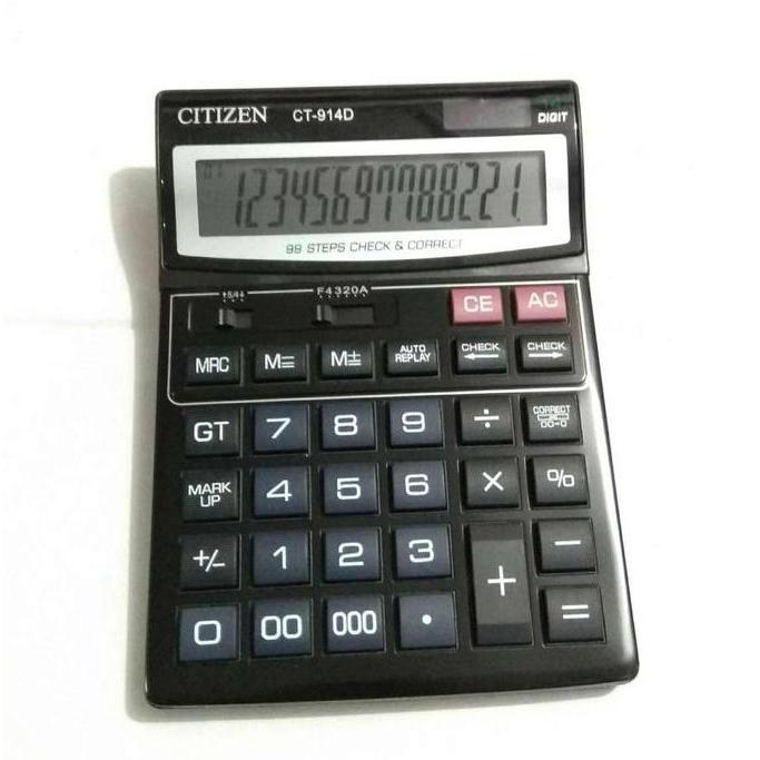 TERMURAH - Kalkulator Citizen Ukuran Besar 14 Digit Baterai AA Biasa Kantor Toko