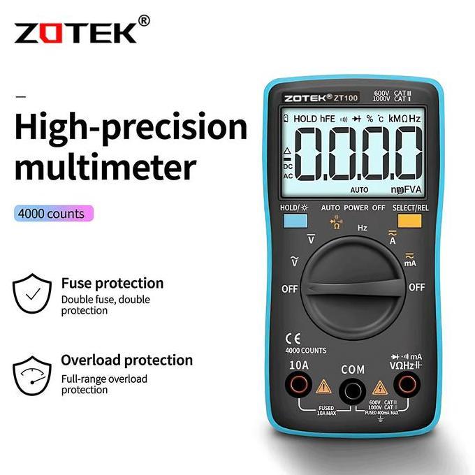 AVOMETER DIGITAL ZOTEK ZT100 / MULTITESTER DIGITAL ZOTEK ZT 100