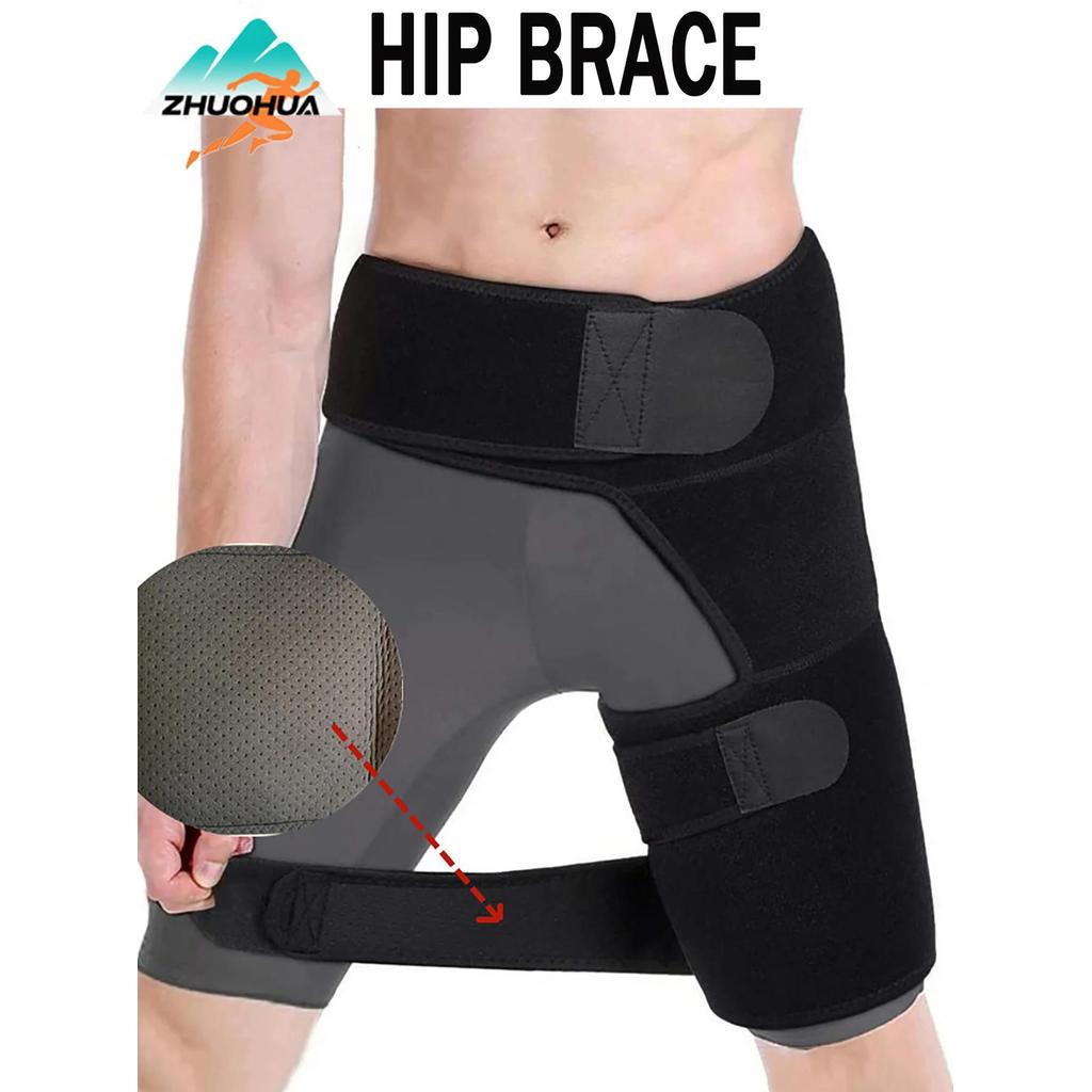 ZHUOHUA Hip Brace Compression Support Wrap for Sciatica Nerve,Pulled Thigh,Hip Fler Strain,Groin Inj