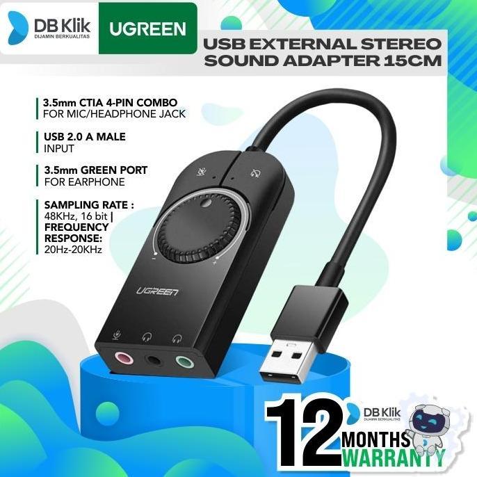 Sound Adapter Stereo UGreen Kabel USB (40964) - Soundcard UGREEN 40964