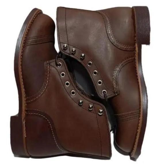 Red Wing 8111 Iron Ranger Amber Harness Leather - VOCMEL ONLY Sepatu Boots Pria 6-Inch Baru Made in 