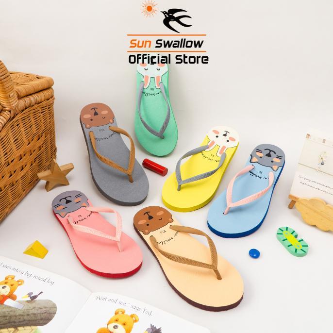 Sun Swallow Sandal Jepit Karet Wanita Sendal Animal Karakter Size Ukuran 35 36 37 38 39 40