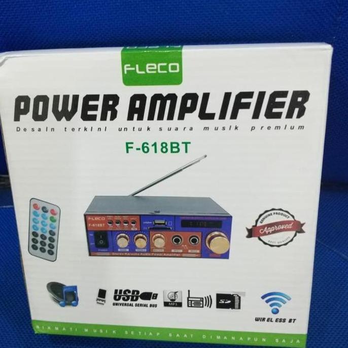 Amplifier Fleco F-618Bt - Ampli Bluetooth Fleco 618Bt Ampli Bultut Terbaru