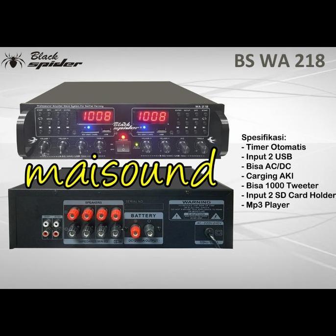Amplifier Black Spider Bs Wa 218 Ampli Walet Blackspider Bs Wa218 Ori Asli