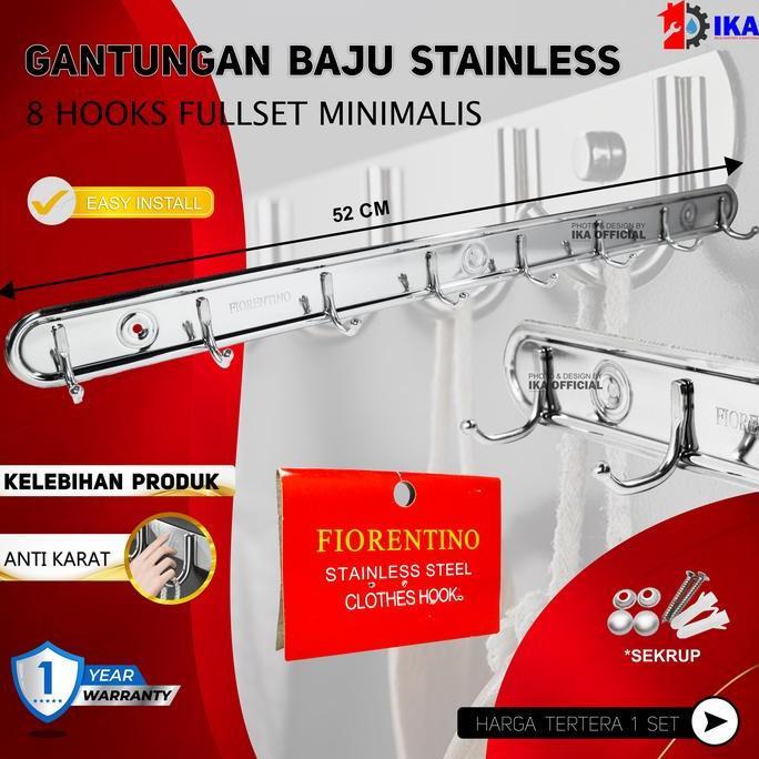 Terlaris - Gantungan Baju jaket 8 KAITAN TERMURAH LUAR BIASA BAHAN STAINLESS