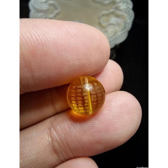Bead Batu  Citrine Crystal Quartz Mantra Jinguangshenzhou 10Mm F830 Pasti Ori