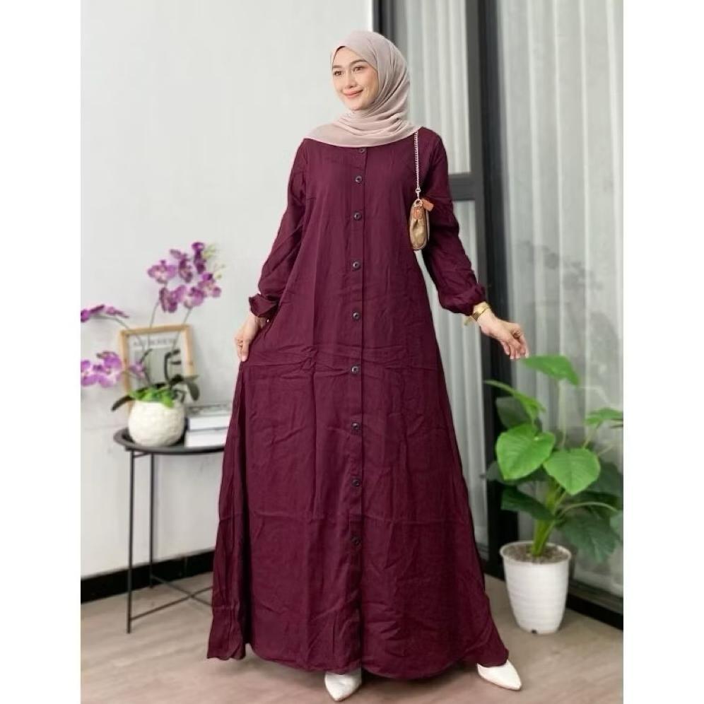 Sale Gamis Wanita Polos  Full Kancing Twill Ori Premium Best Seller Twill Ori | Gamis Twill Ori | Ga