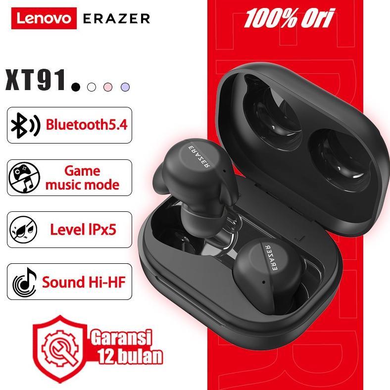 Lenovo ERAZER XT91 TWS Headset Bluetooth 5.4 MINI Earbuds handset Nirkabel With Mic Pengurangan Kebi