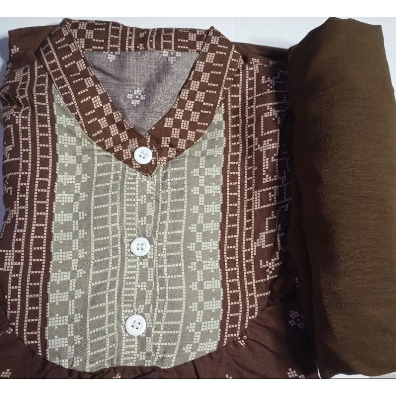 Berkualitas Setelan Tunik Denada Rayon Diamond Mix Crinkle Airflow