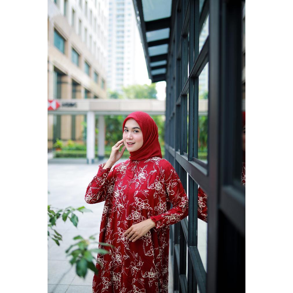 Gamis Ciel | Gamis Motif Bunga | Bahan Rayon | Gamis Wanita