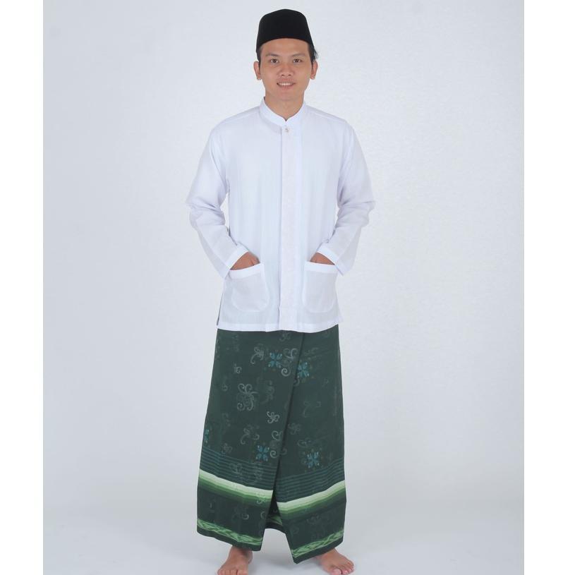 Promo  Sumberrejekijeans - Baju Koko Putih Lengan Panjang Bordir Termurah (Bonus Dus)