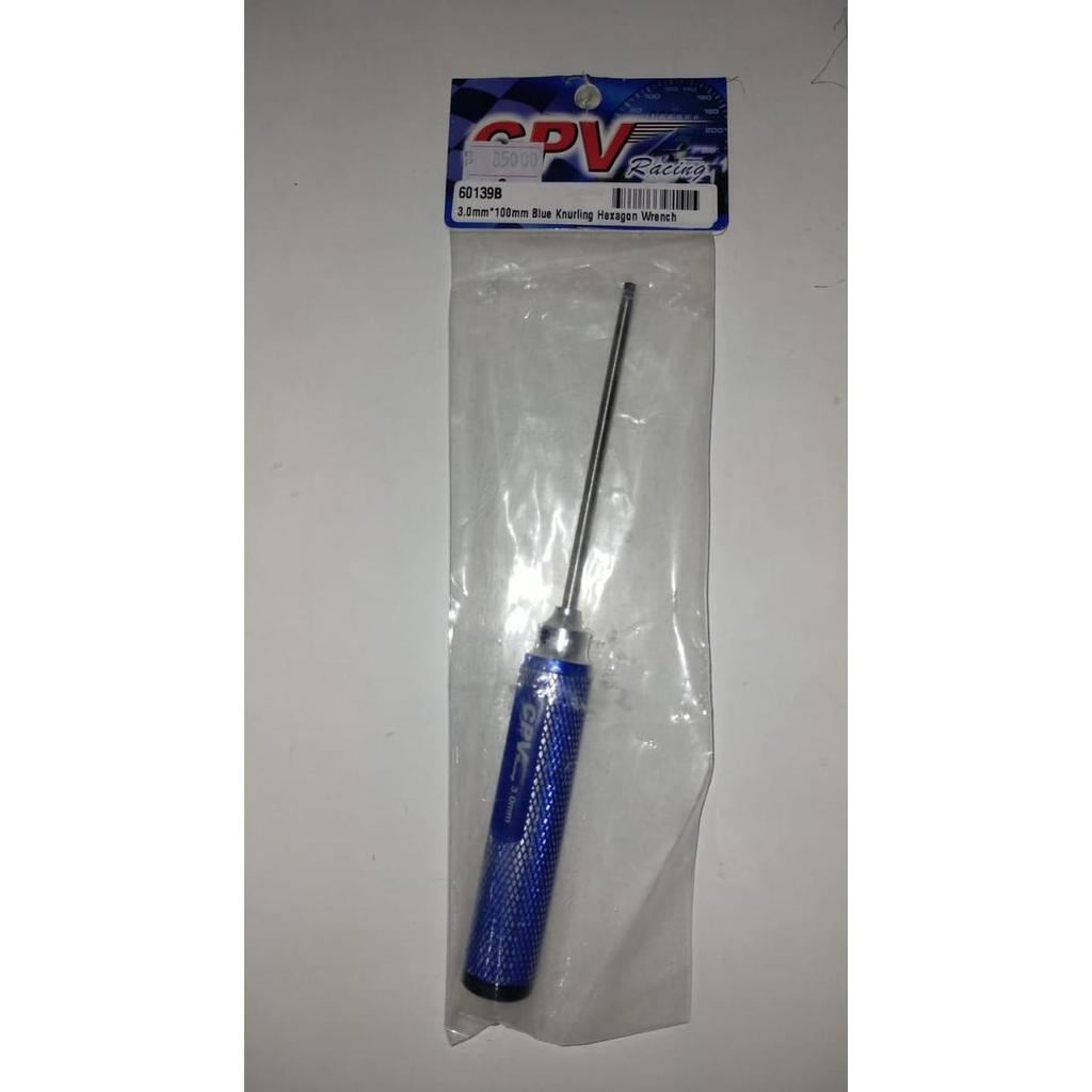 CPV 3.0MM*100MM BLUE KNURLING HEXAGON WRENCH $60139B